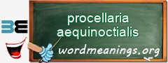 WordMeaning blackboard for procellaria aequinoctialis